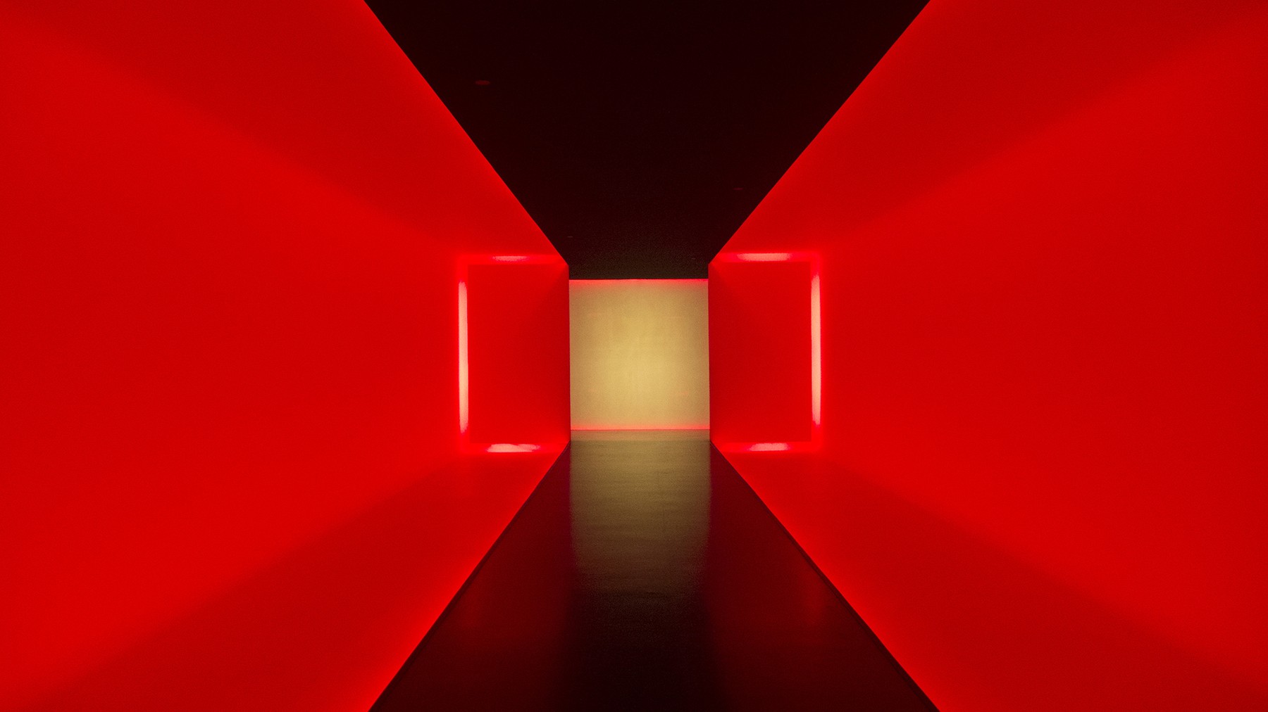 Red light installation corridor, MIT